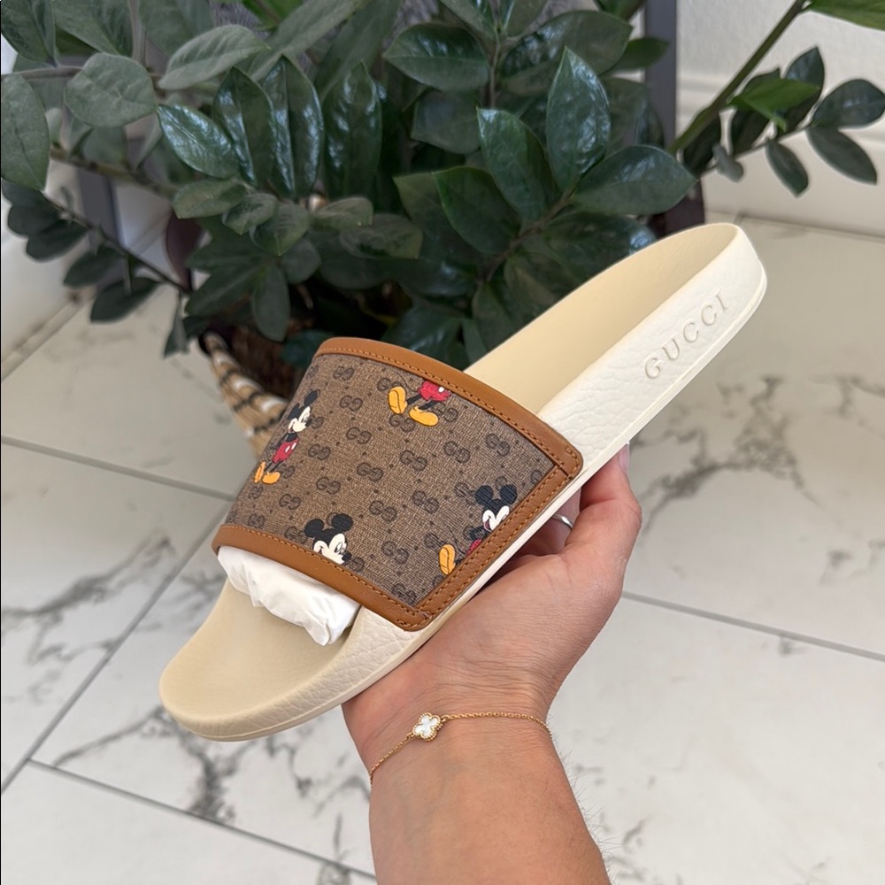 Gucci Mickey Mouse Slides